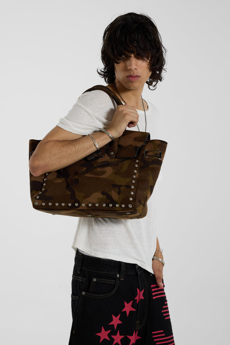 Camo PU Suede Bag - JWA6401_F1