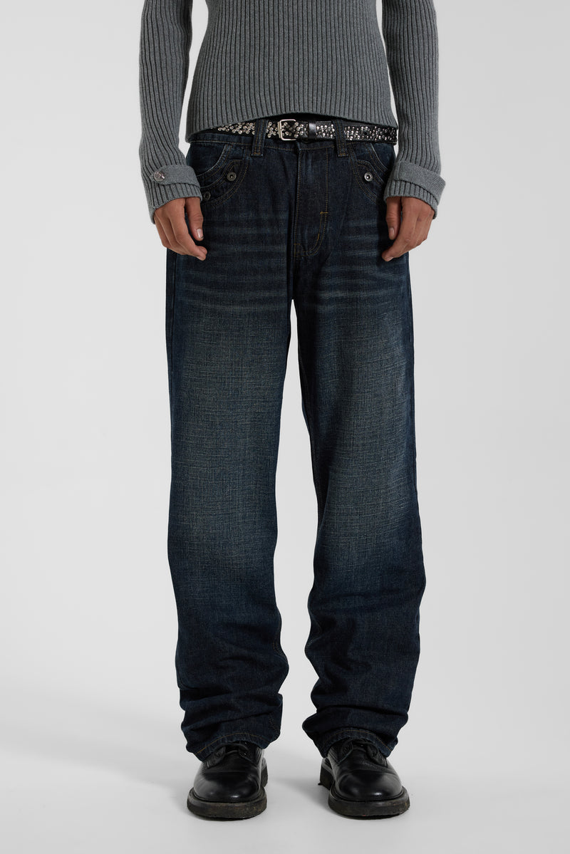 Drummer Low Rise Straight Leg Jeans - JMJE6323_F1