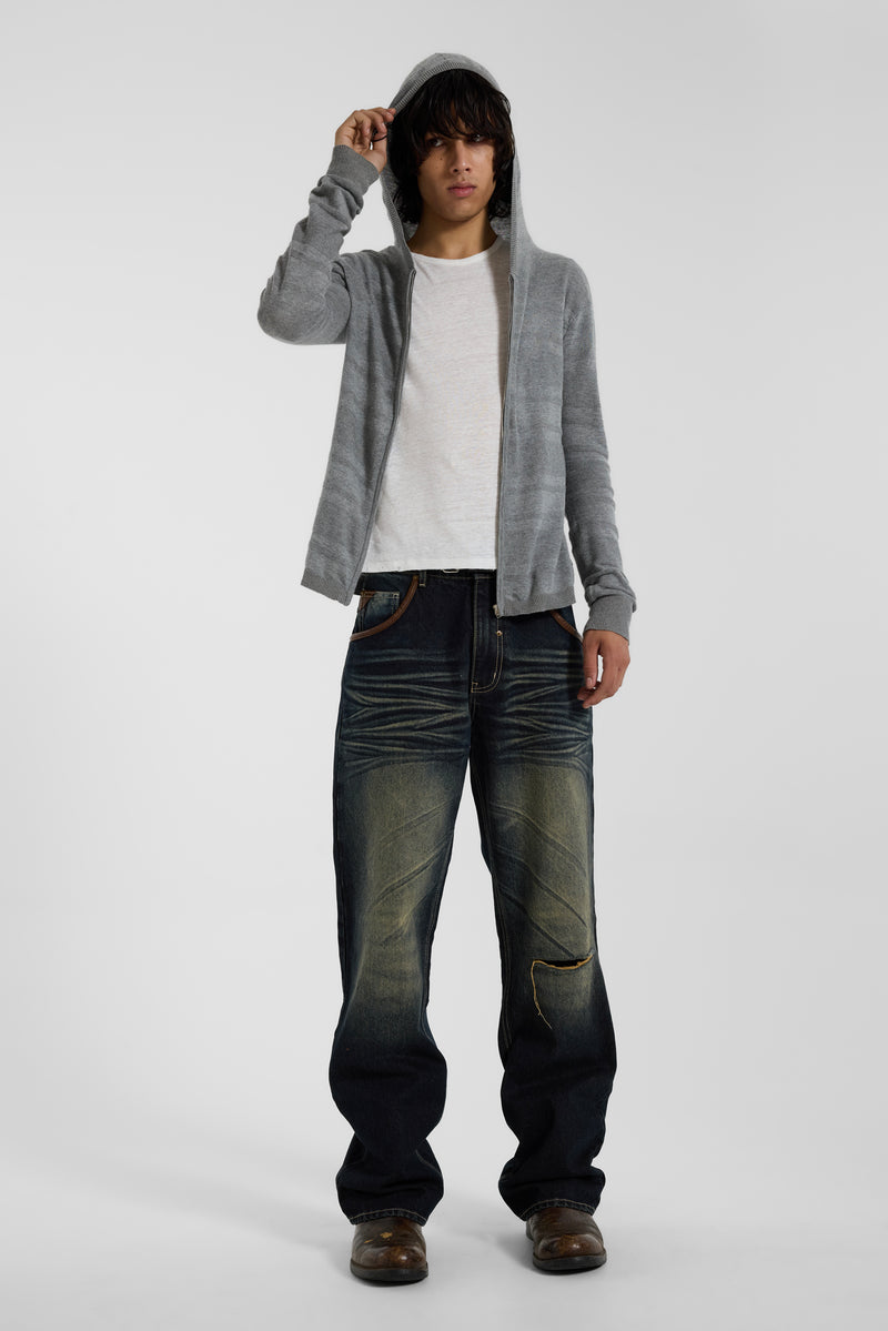 Storm Knitted Hoodie - JMKW6862_FLF3