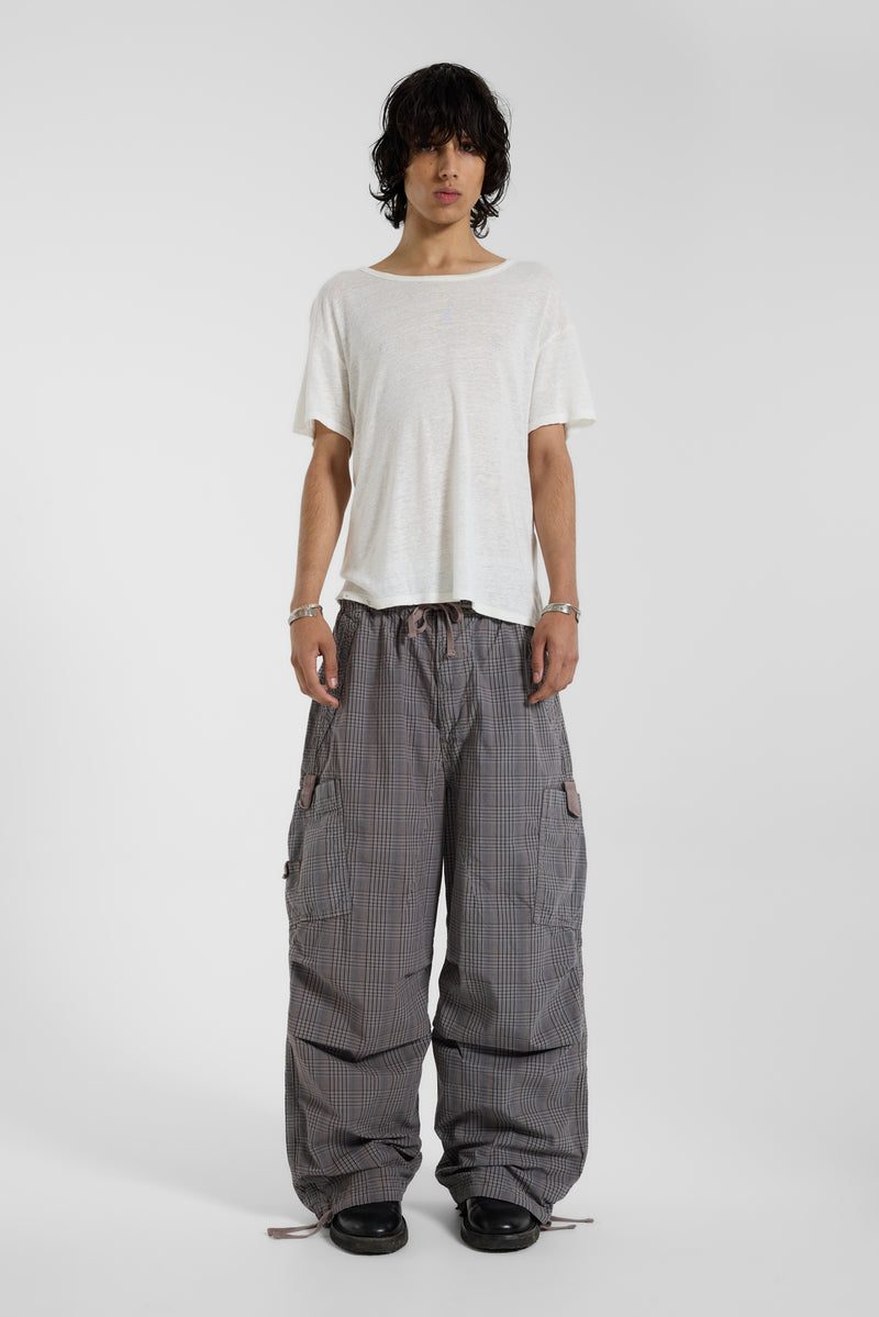 Parachute Pants in Grey Check - JMCP7112_FLF1