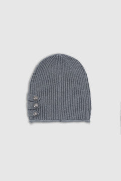 Slouchy Drummer Knit Beanie - ONE SIZE / Grey