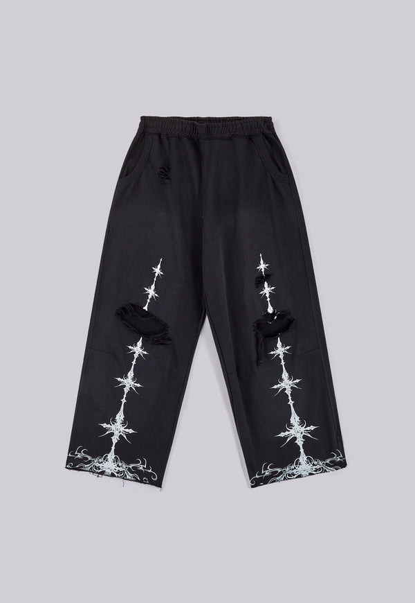 Ines Distressed Baggy Monster Joggers