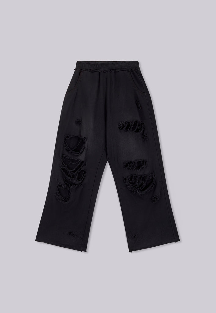 Distressed Black Baggy Monster Joggers