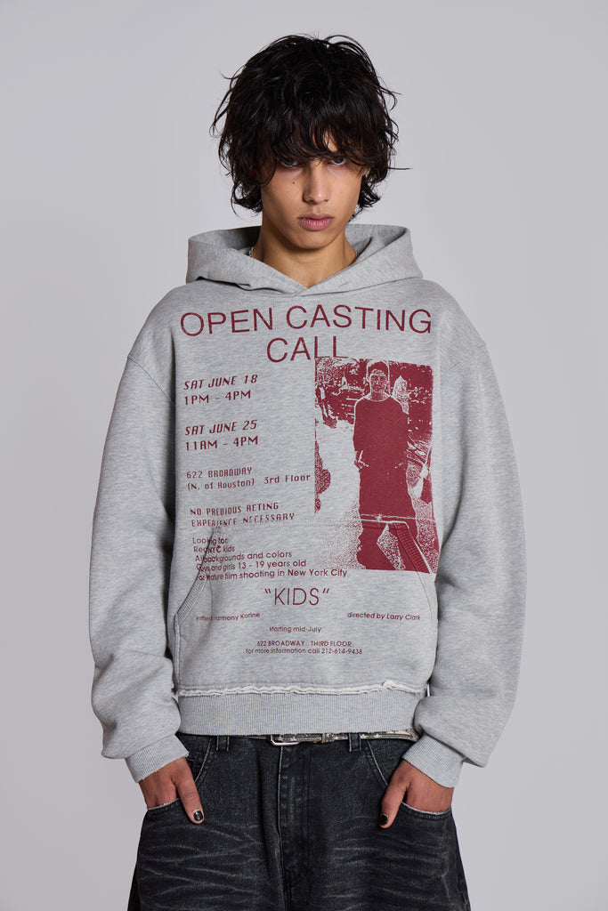 Open Casting Grey Marl Hoodie