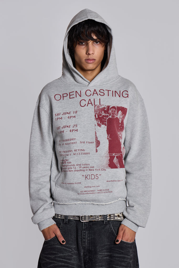 Open Casting Grey Marl Hoodie