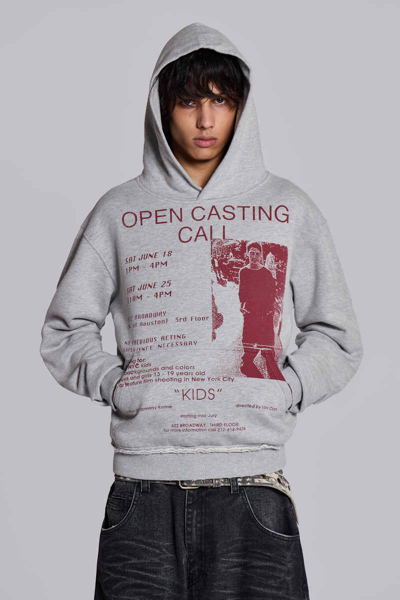 Open Casting Grey Marl Hoodie