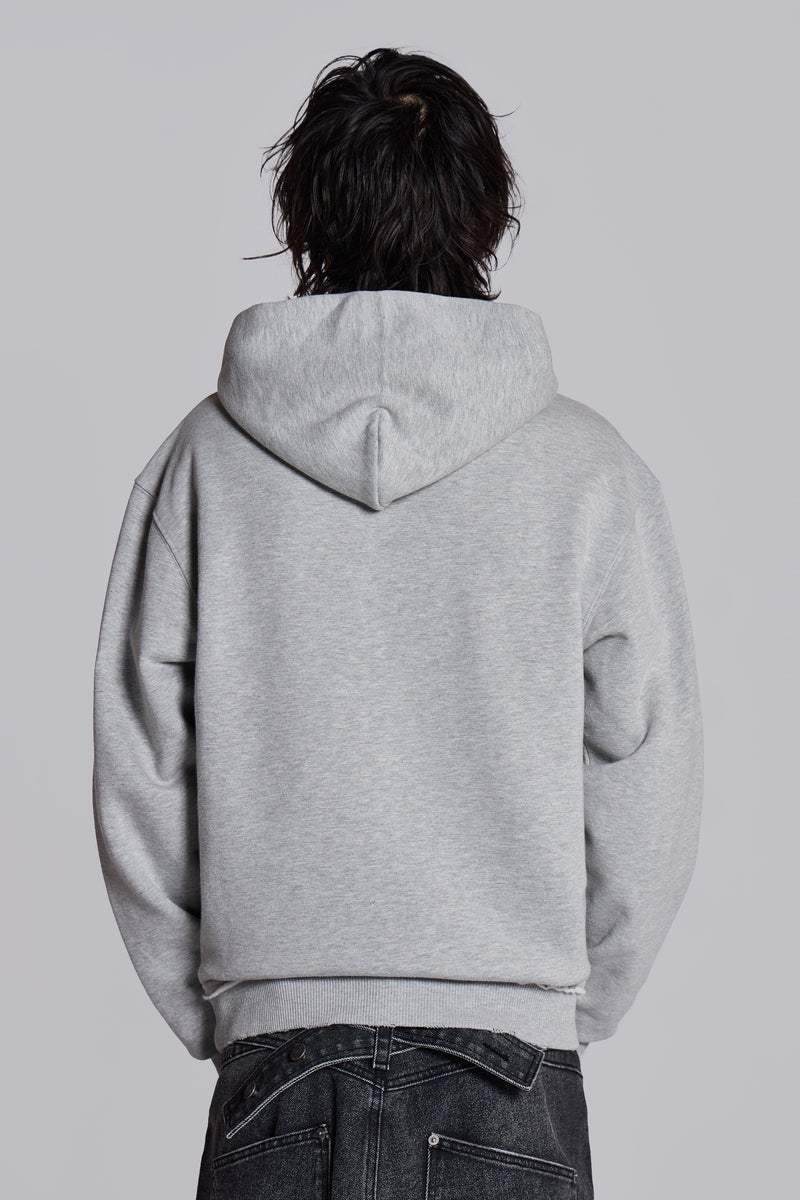 Open Casting Grey Marl Hoodie