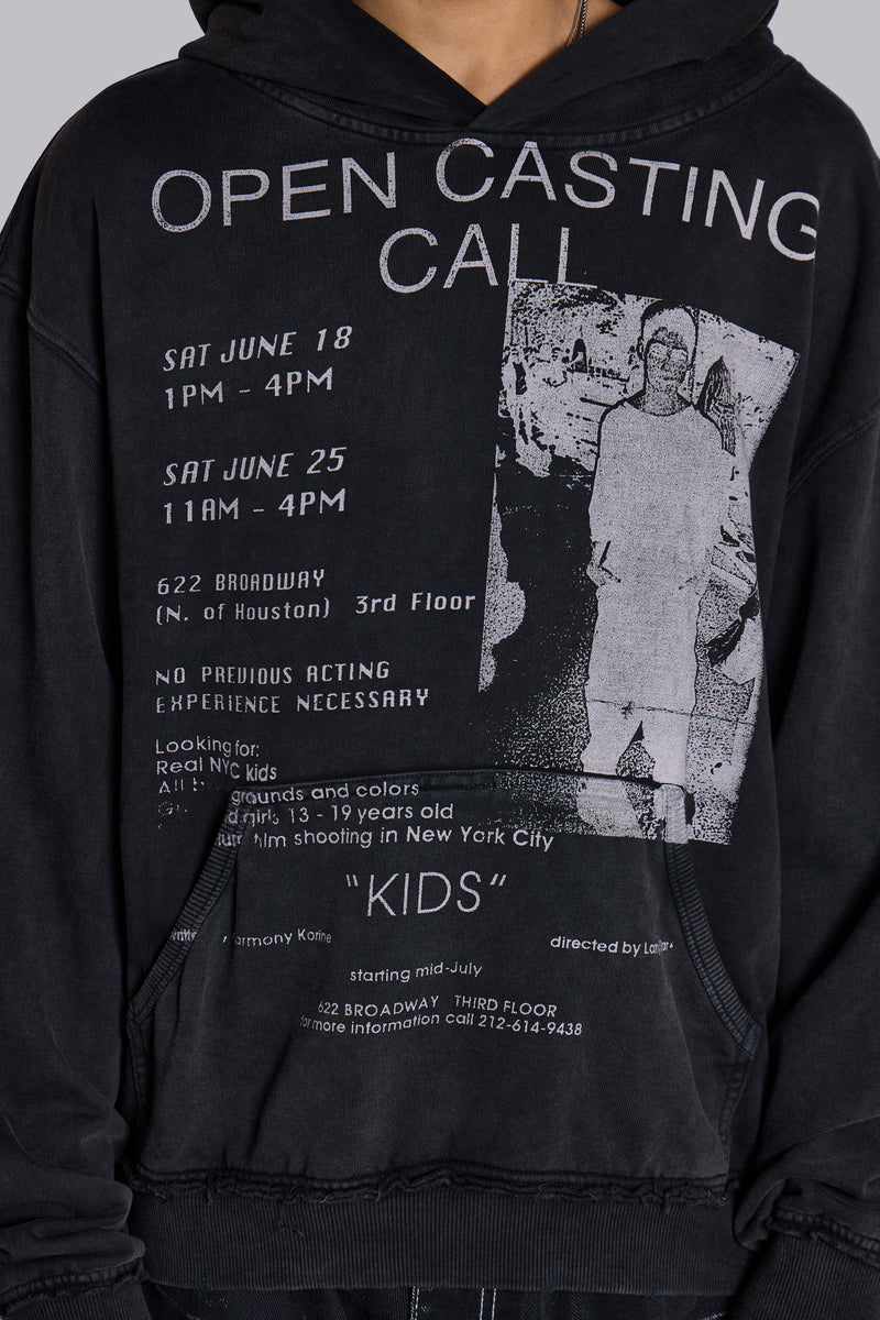 Open Casting Black Hoodie