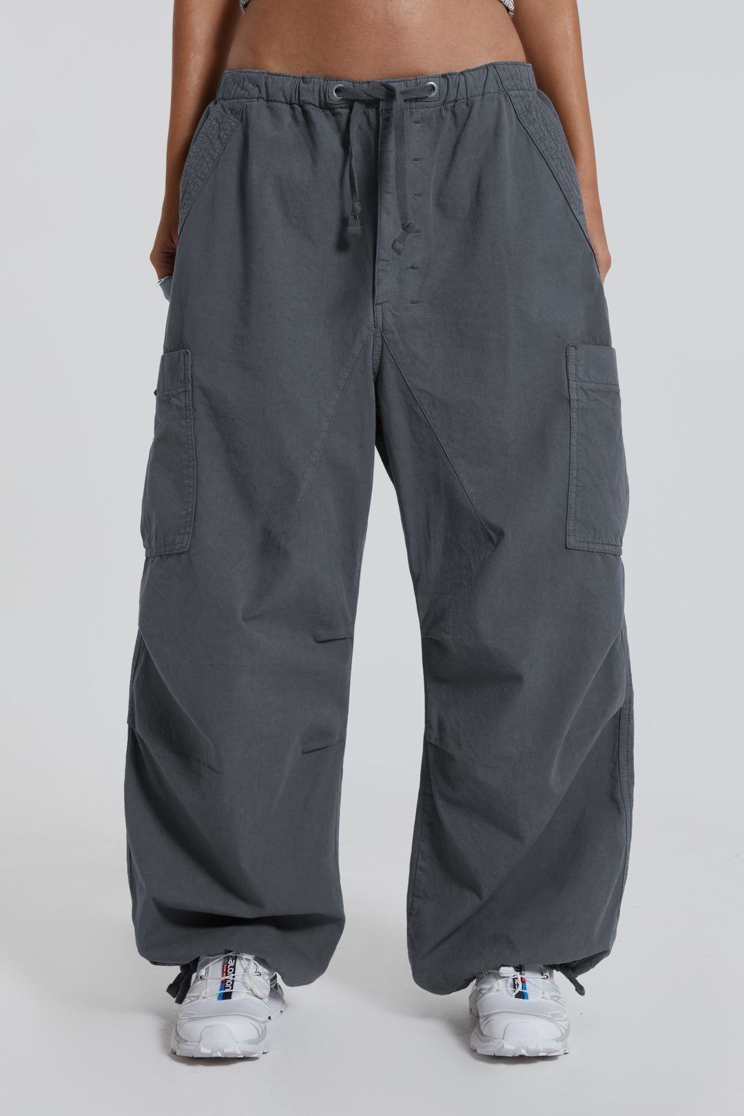 Vintage Grey Parachute Cargo Pants