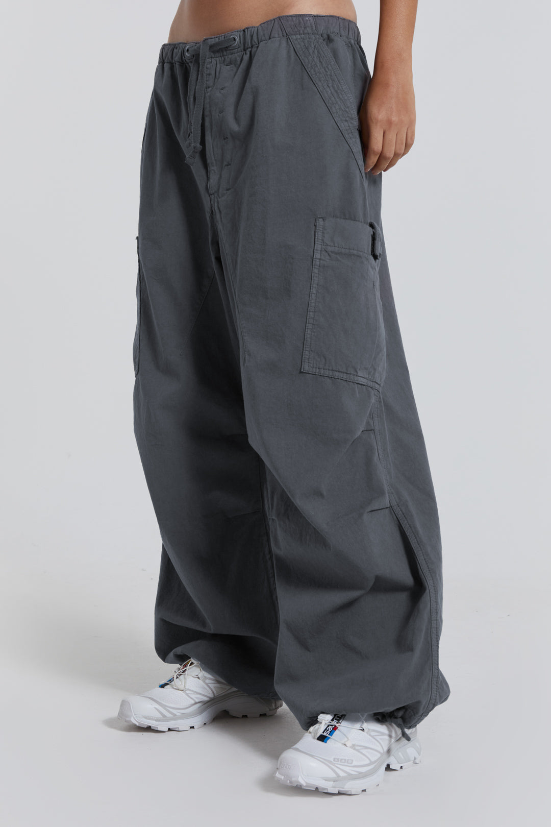 Vintage Grey Parachute Cargo Pants