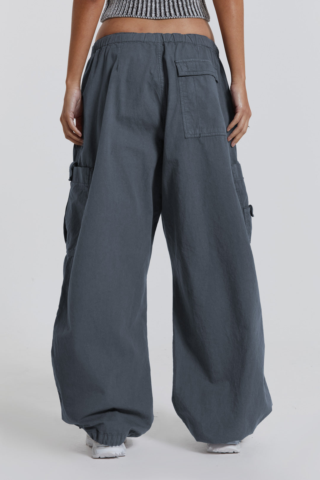 Vintage Grey Parachute Cargo Pants