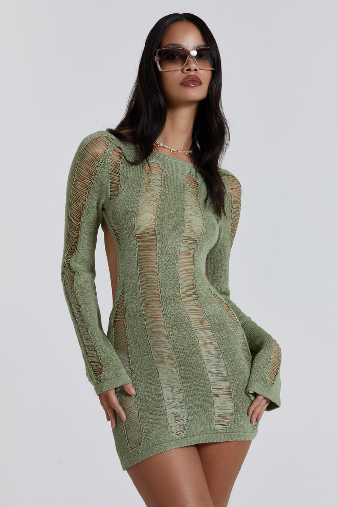 Khaki Umbra Dress | Jaded London
