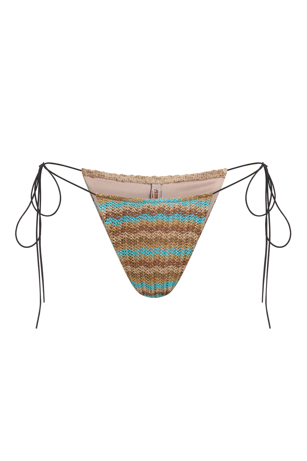 Allure Striped Knit Micro Bikini Bottoms