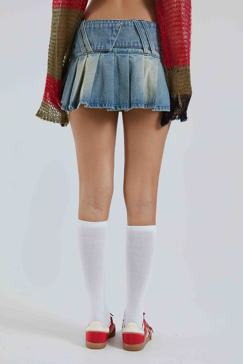 Ludlow Denim Mini Skirt