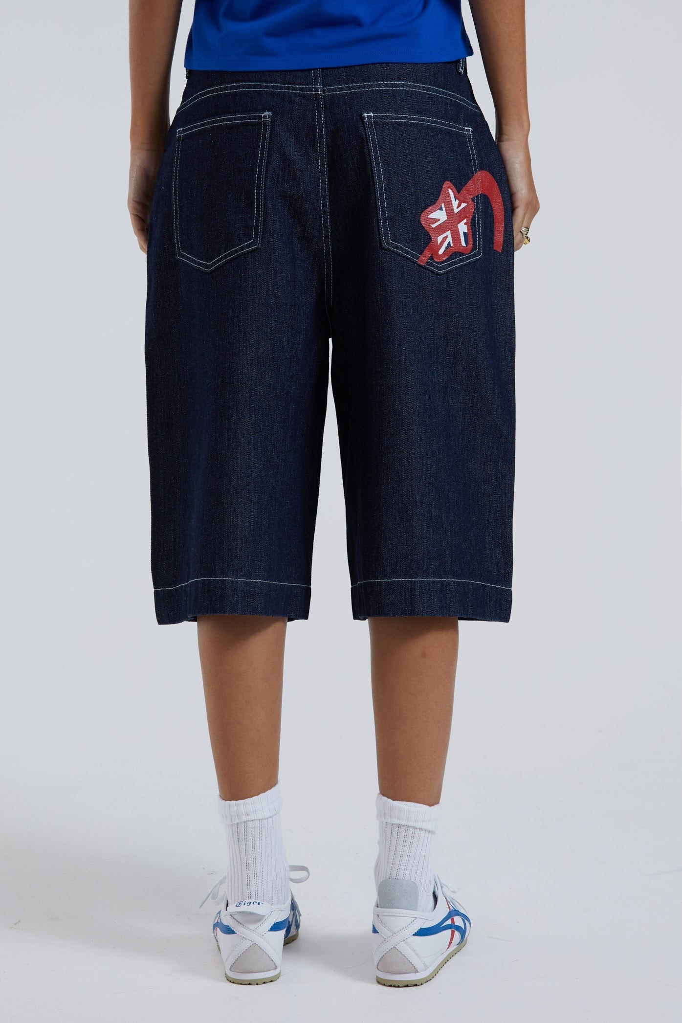 Shop Jumbo Denim Jorts | Jaded London | Clothing