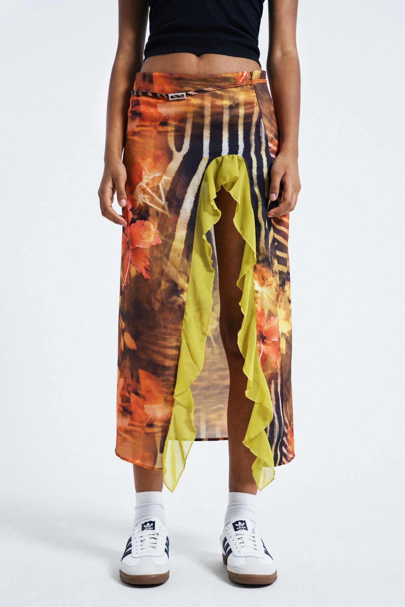 Spring Radiance Printed Midi Skirt | Jaded London