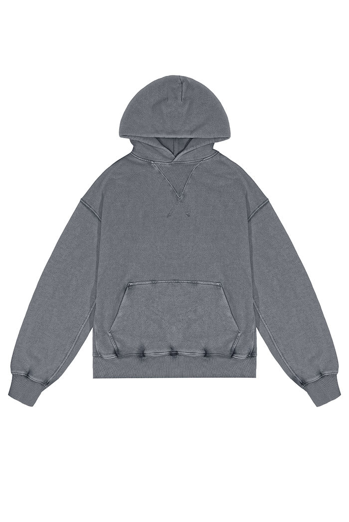 Chrome grey oversized hoodie.
